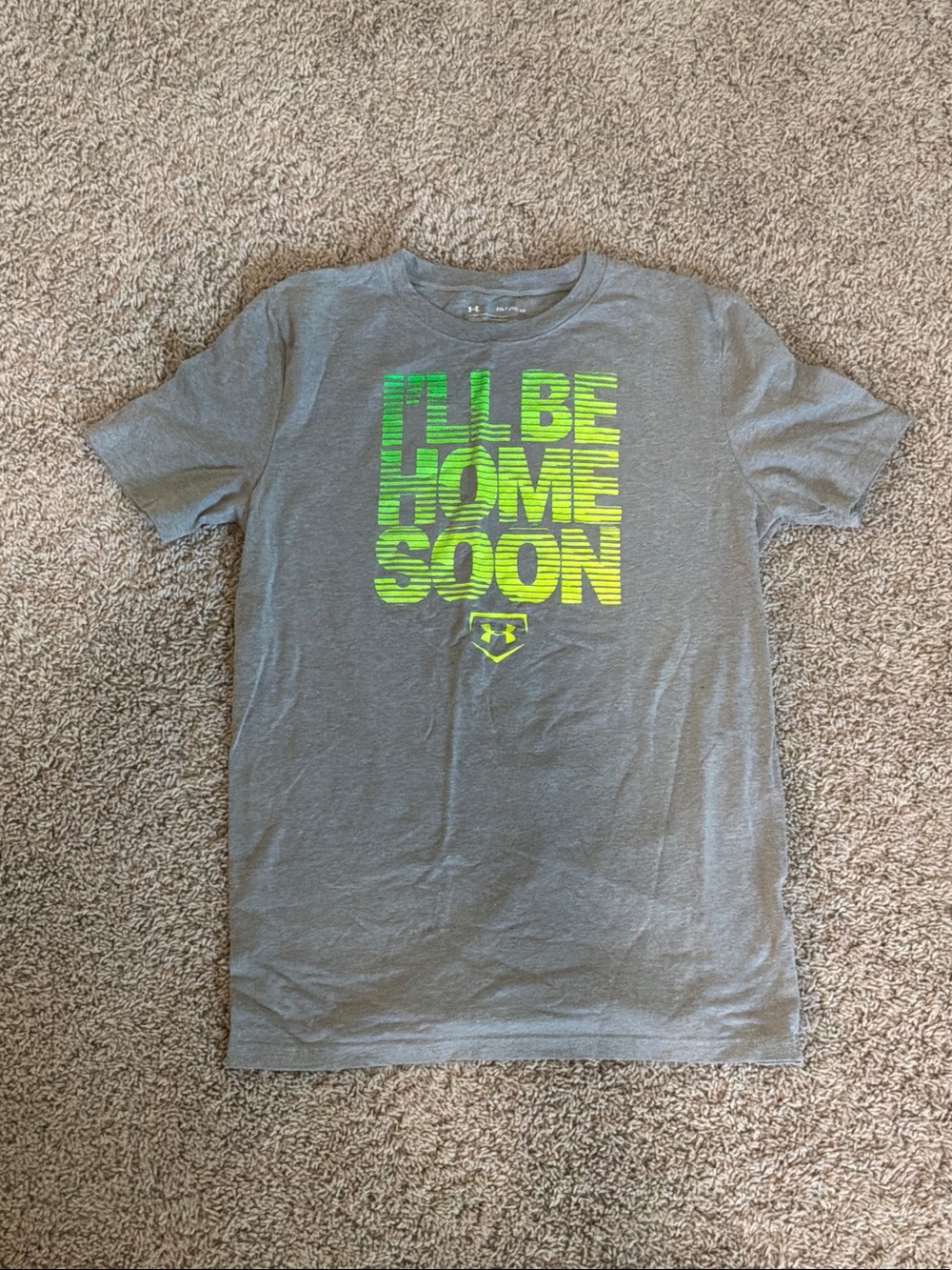 Under Armour Green and Grey T Shirt